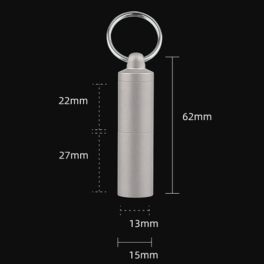 Pure Titanium Double-Layer Waterproof Pill Box, Travel Portable Pill Dispenser Box
