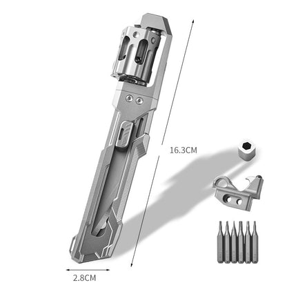 Titanium Alloy Portable EDC Utility Knife - Multifunctional Tool With Decompression Gyro & Multi-Spec Screwdriver