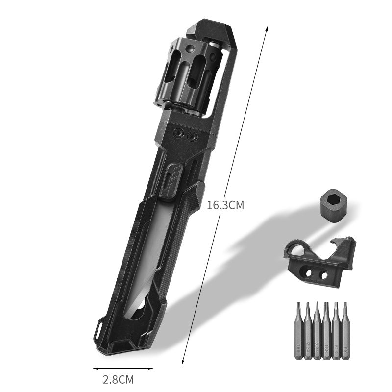 TC4 Titanium Alloy EDC Utility Knife - Outdoor Multifunctional Tool With Multi-Spec Screwdriver Decompression