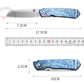 Titanium Alloy EDC Folding Knife M390 Blade Material Outdoor Portable Multi-Function Tool (Blue)
