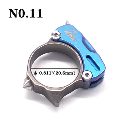 MANCOPE Ring Knife Titanium M390 Blade Necklace Knife