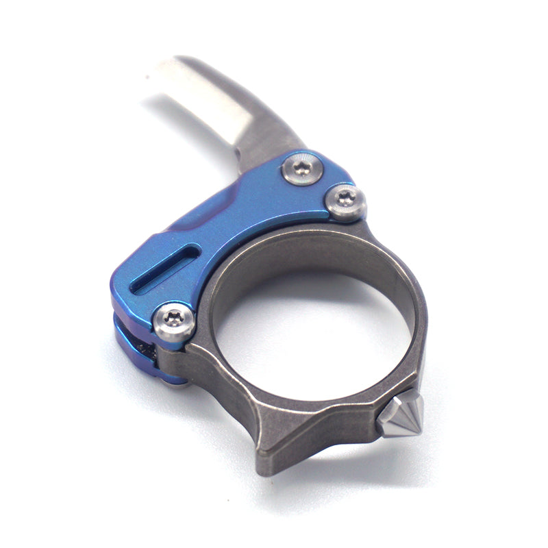 MANCOPE Ring Knife Titanium M390 Blade Necklace Knife