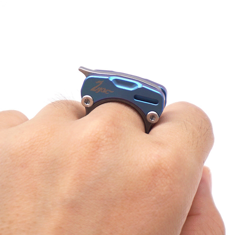 MANCOPE Ring Knife Titanium M390 Blade Necklace Knife